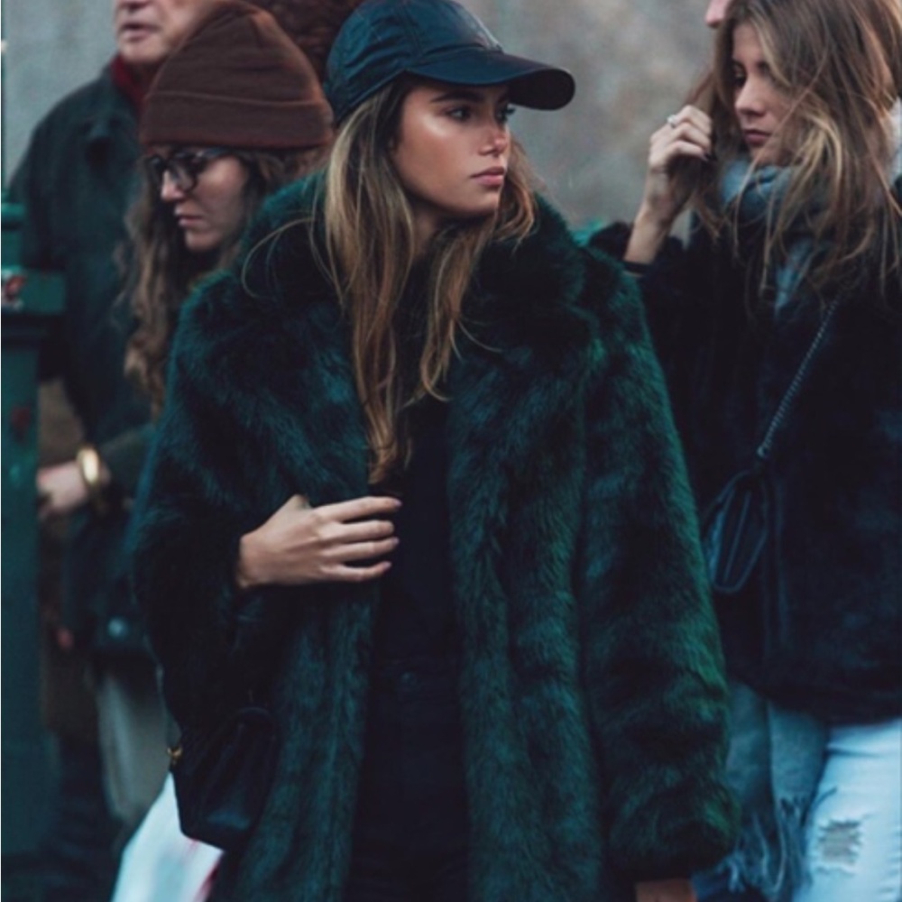 Mango faux fur coat